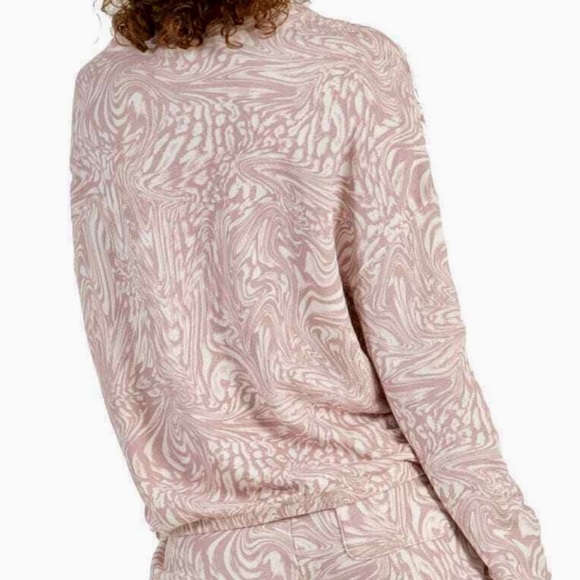 Sale‼️ NWT n: PHILANTHROPY Size Large Pink Marbled Vinn Swirled Sweatshirt - Picture 3 of 9